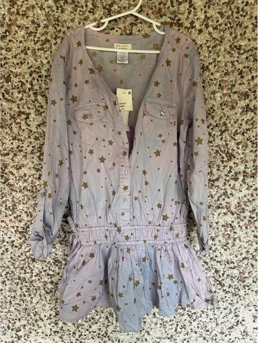 NWT Dreampop by Cynthia Rowley Star Print Tunic (L 14) – Tween Girl Y2K Vibes